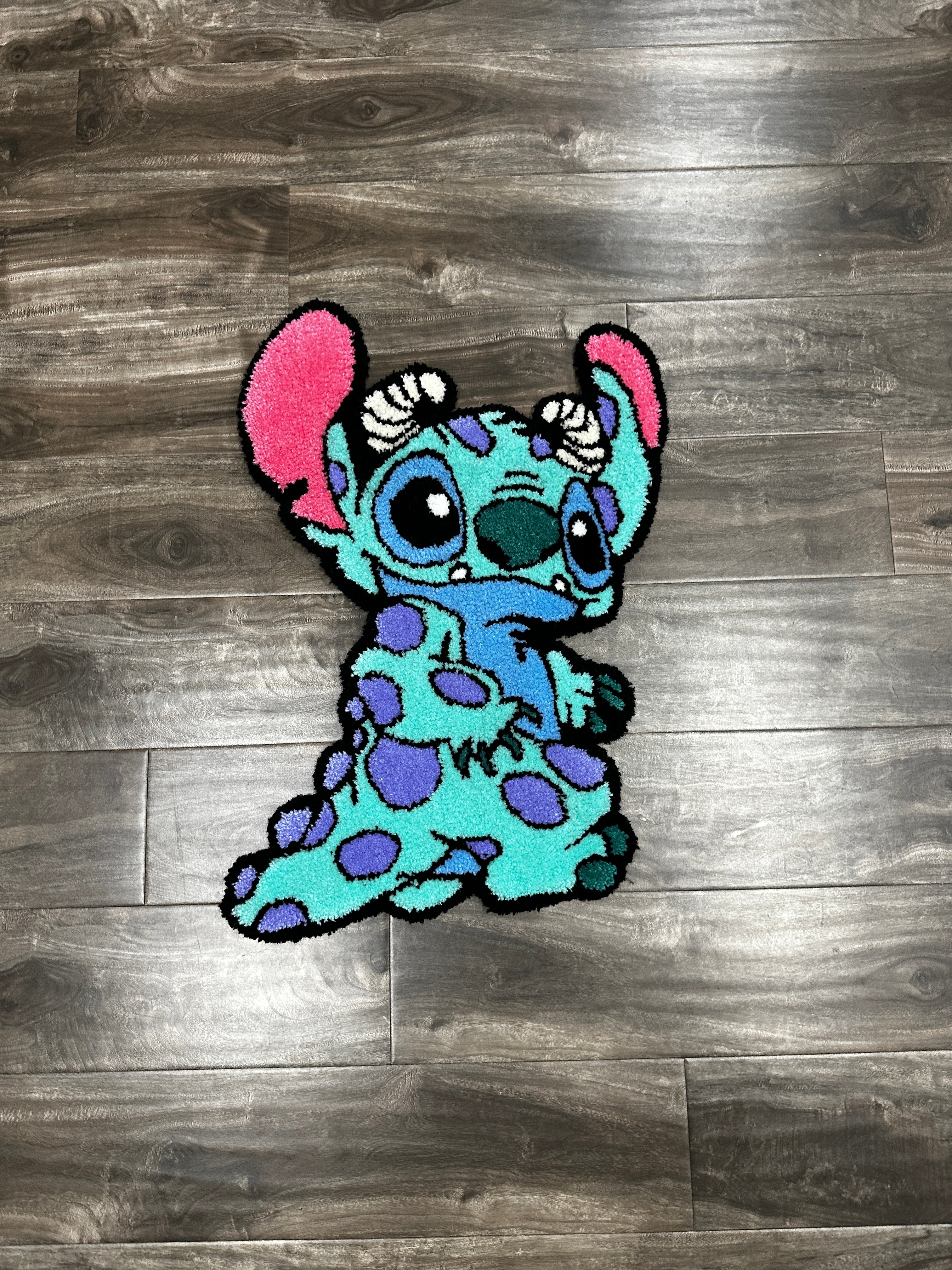 Monster inc sully x stitch rug