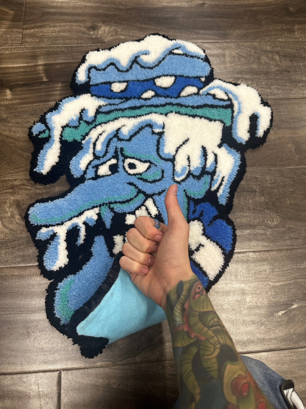 Snow Miser tufted rug