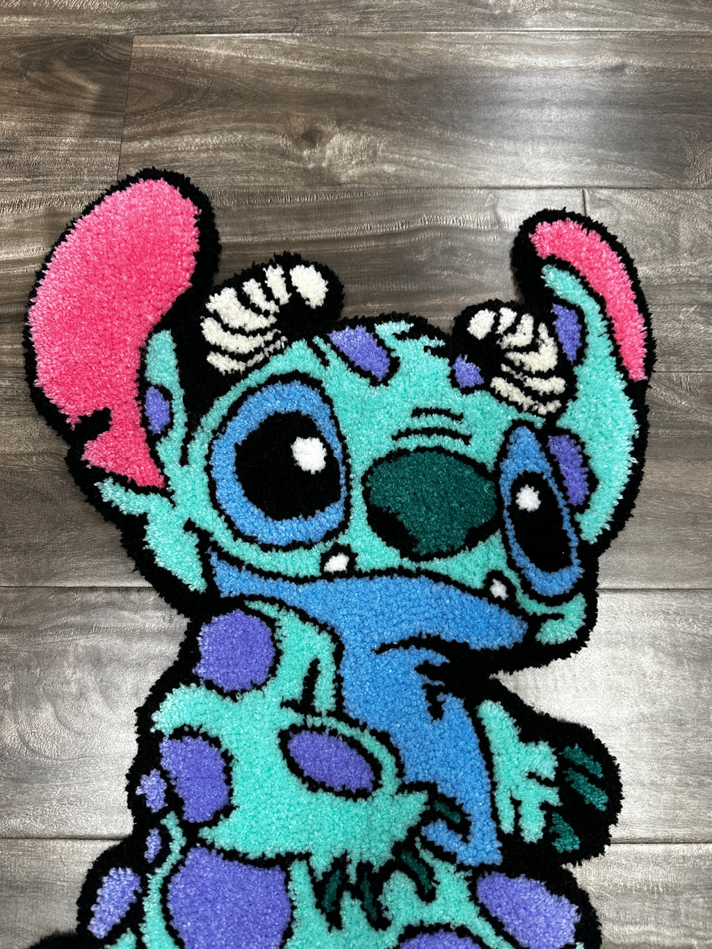Monster inc sully x stitch rug