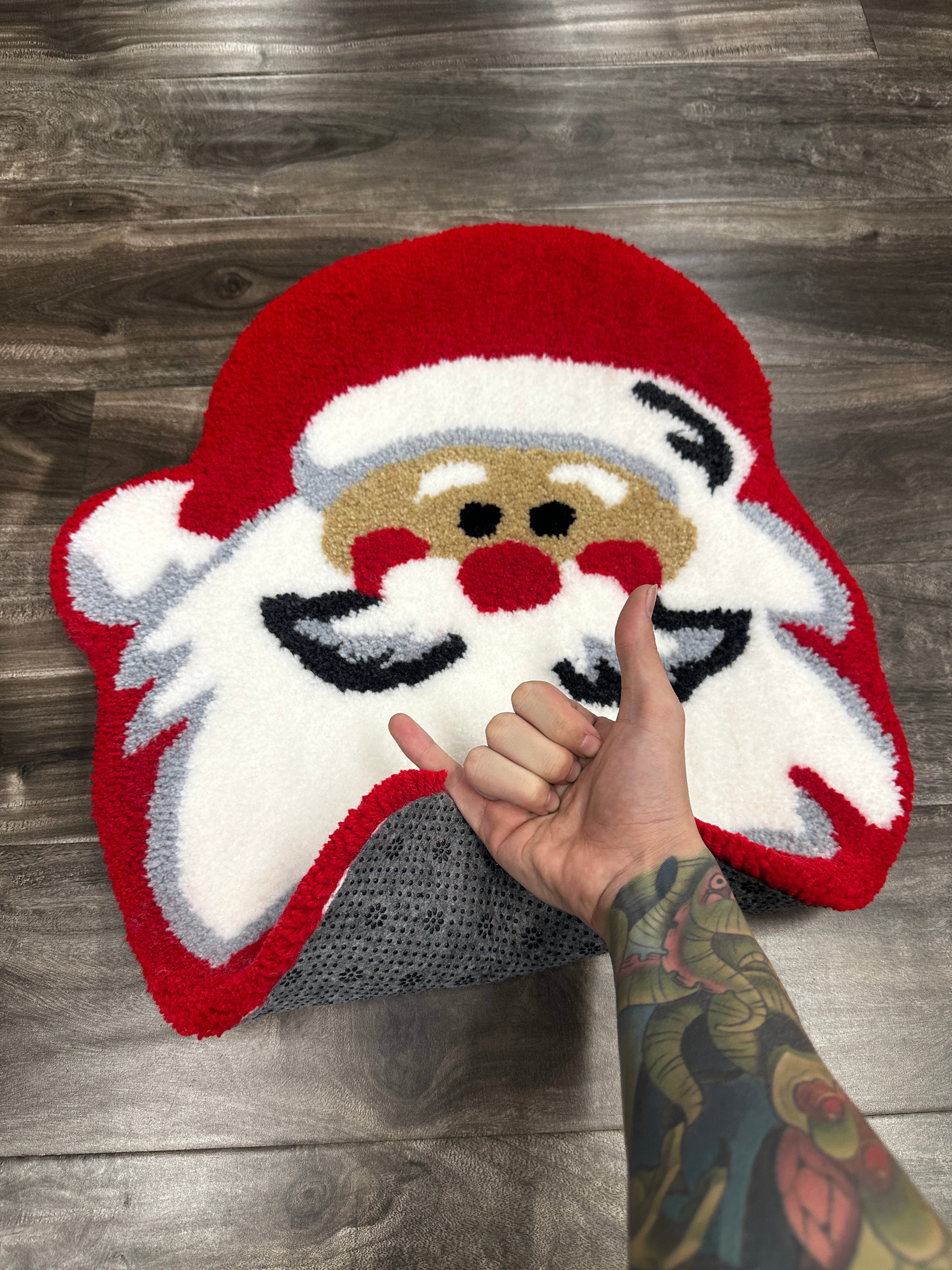Santa head rug