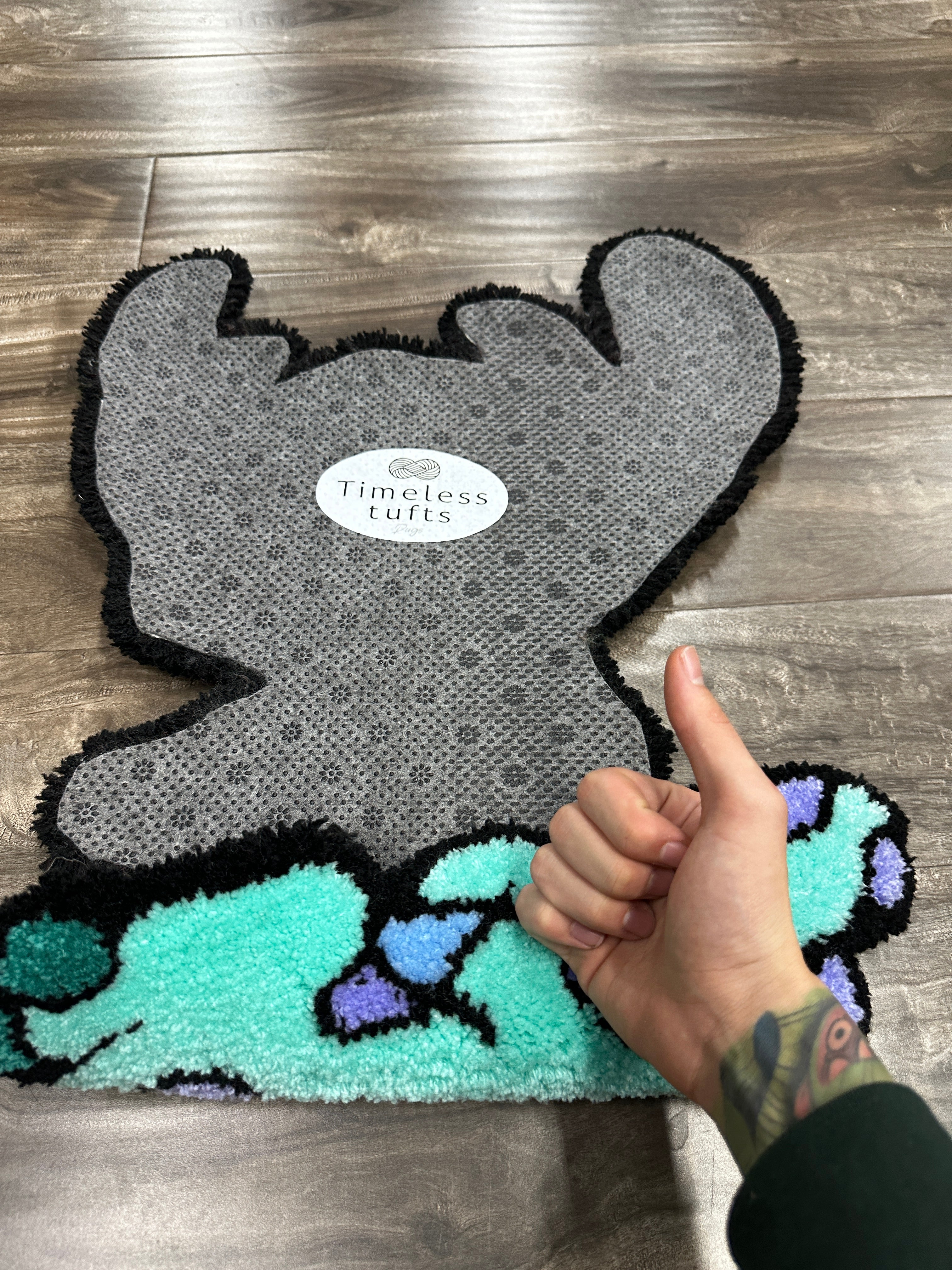 Monster inc sully x stitch rug