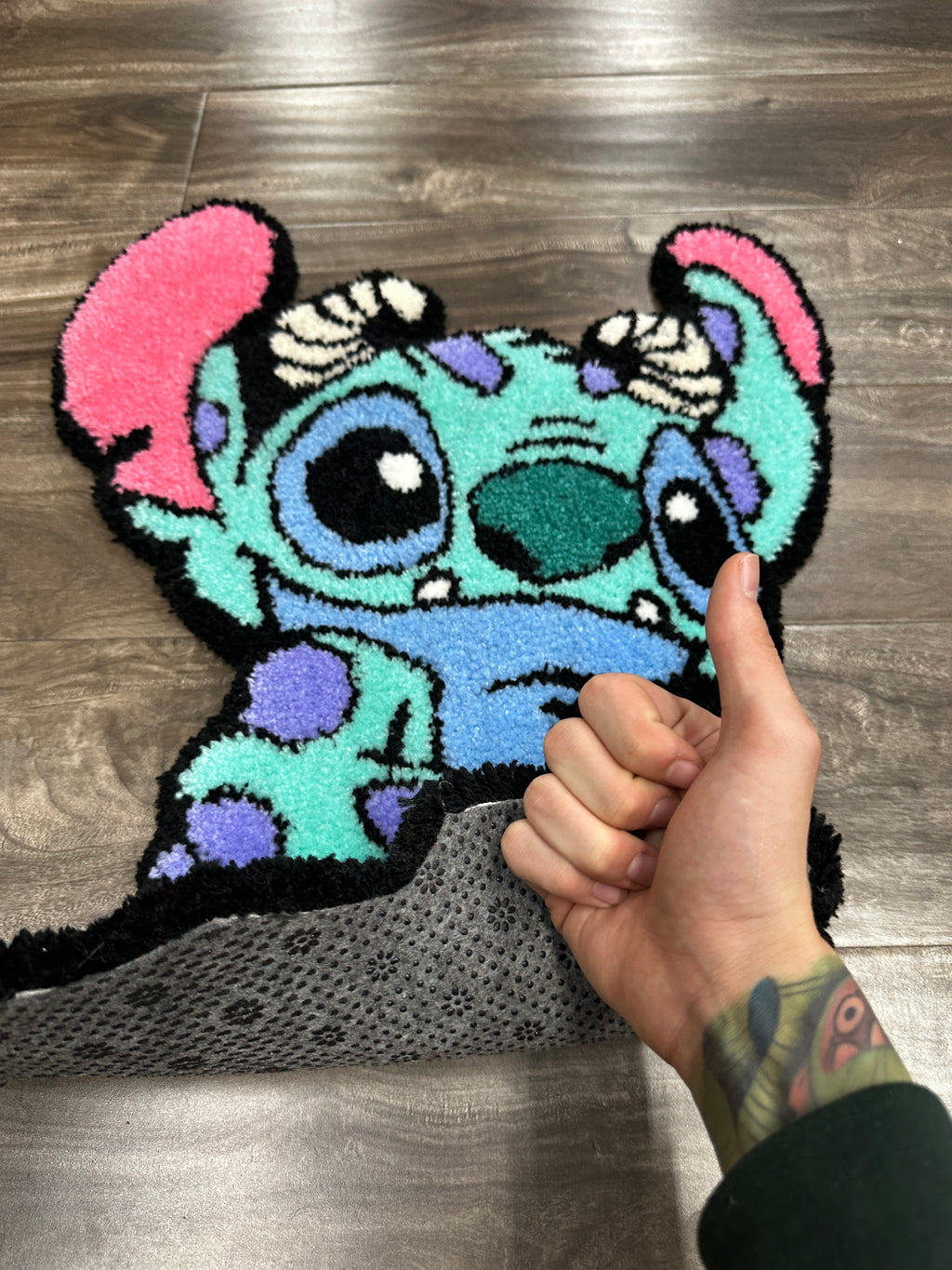 Monster inc sully x stitch rug